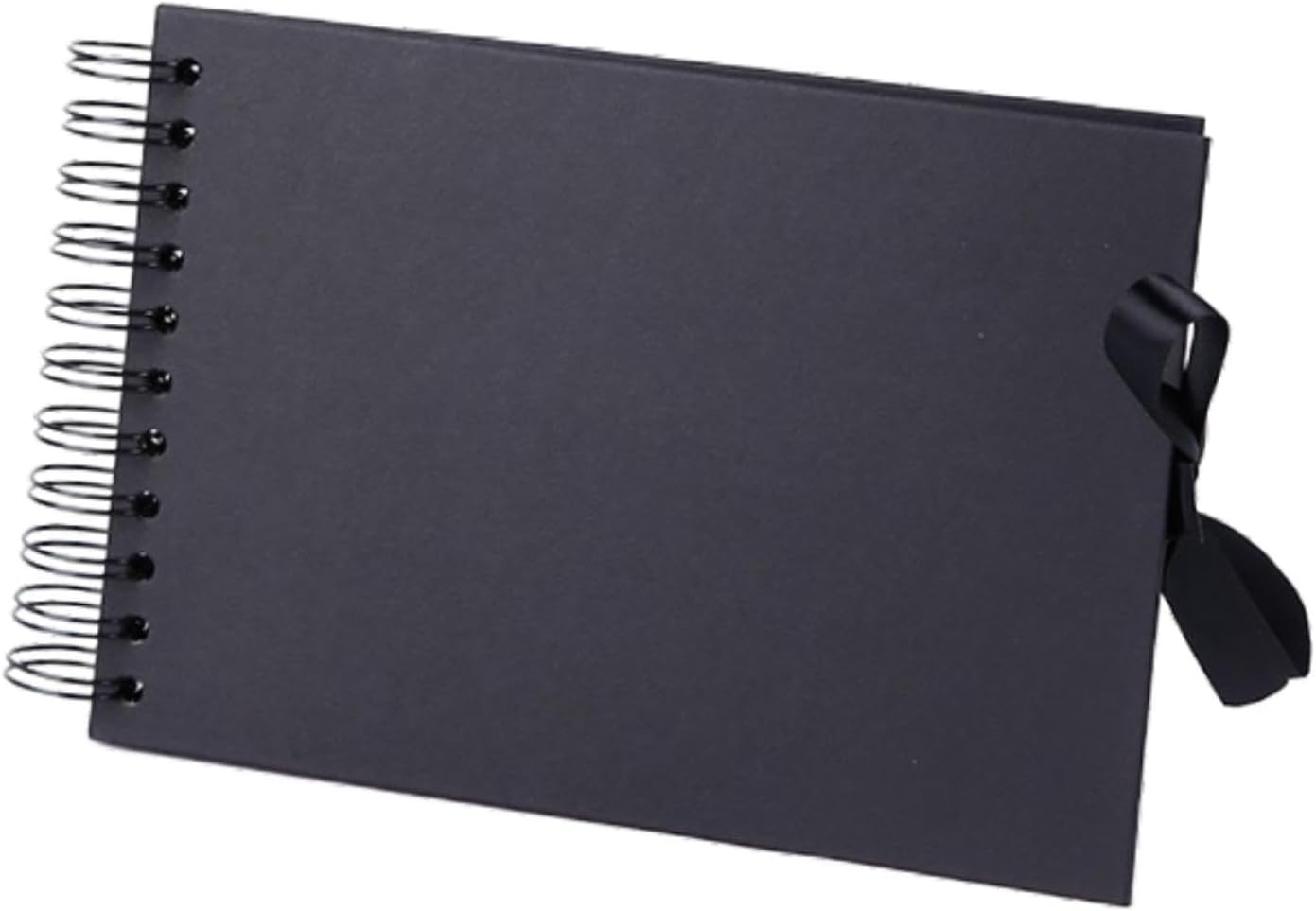 Scrapbook Photo Album,Memory Book Party Bowknot Decorative Gift Album Book DIY for Shower Memories Family Photo Storage, Black