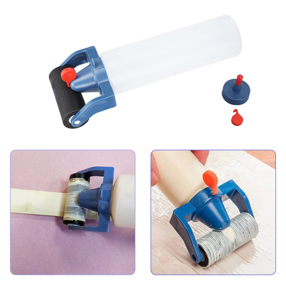 Glue Roller Applicator, Bottle Easy to Operate Precise Glue Coating Universal Wood Glue Applicator Set for Woodworking Efficient and Accurate Glue Dispensing Tool for Carpentry Pro