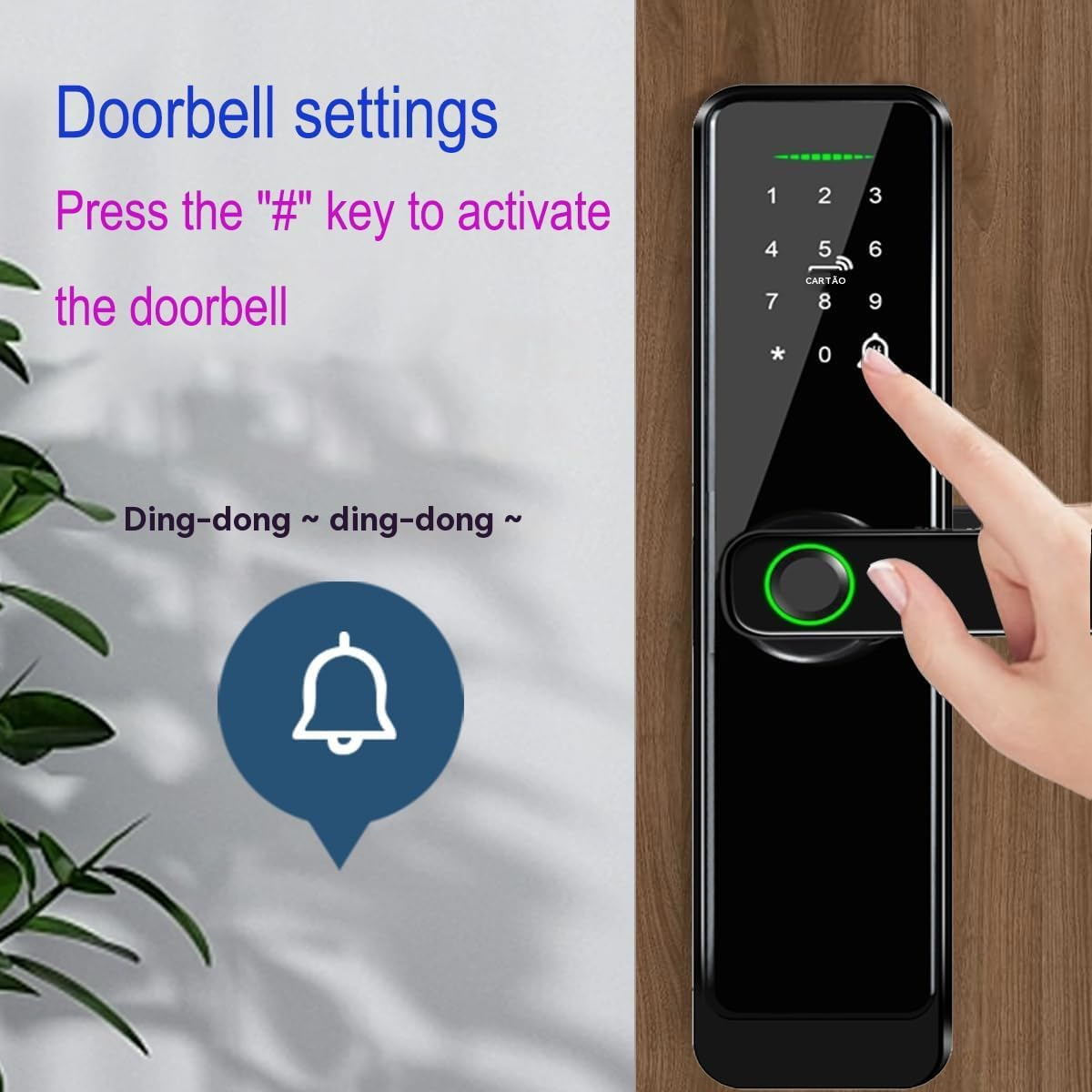 AILRINNI Fingerprint Smart Door Lock with a Deadbolt, 6 in 1 Keyless Entry Door Knob with App/Keypad Code/Keys/Fingerprint/Ic Card/Deadbolt, Electronic Keypad Lock, Smart Locks for Front Door image number 3