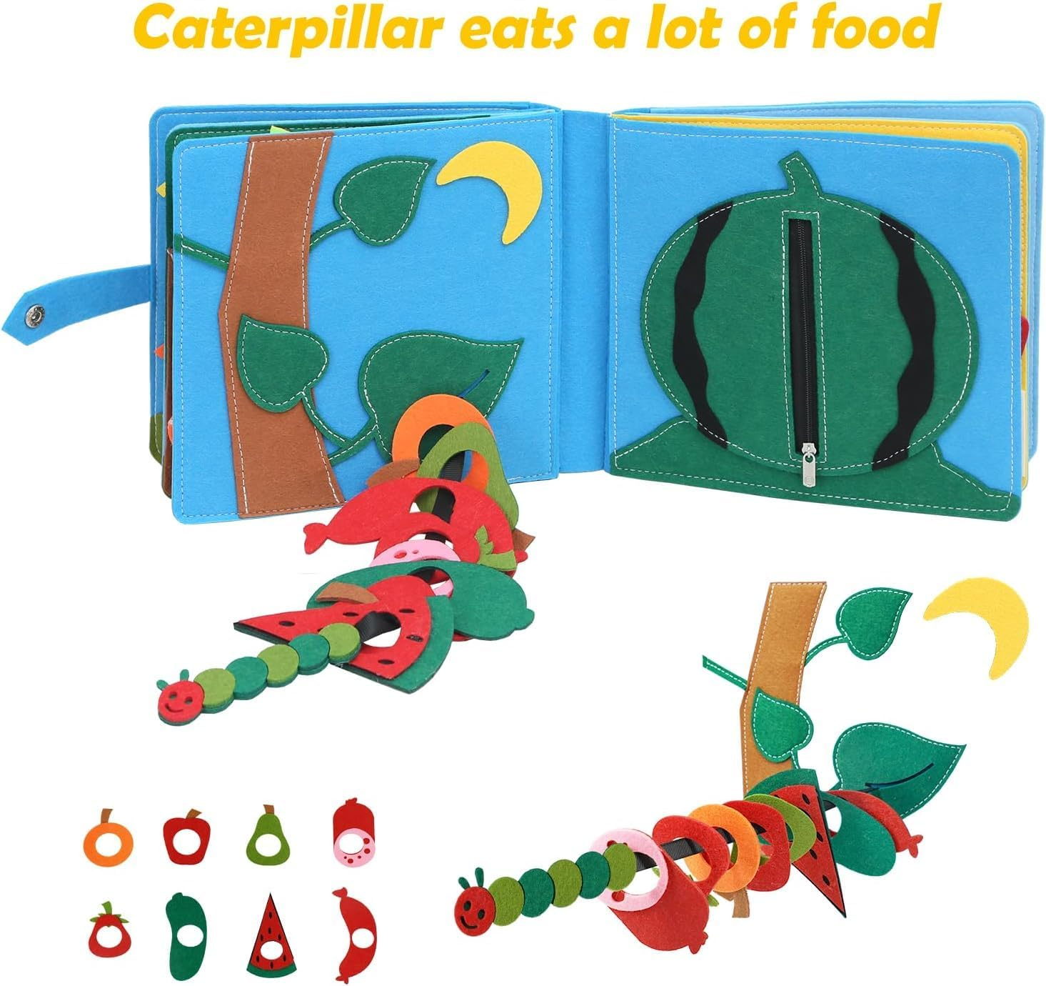 Montessori Busy Book for Toddlers Kids DIY Felt Quiet Book 3D Activities Cloth Story Book Preschool Learning Education Toys for Baby Boys Girls 3 4 5 6 Years Old Farm Theme Autism Sensory Gifts