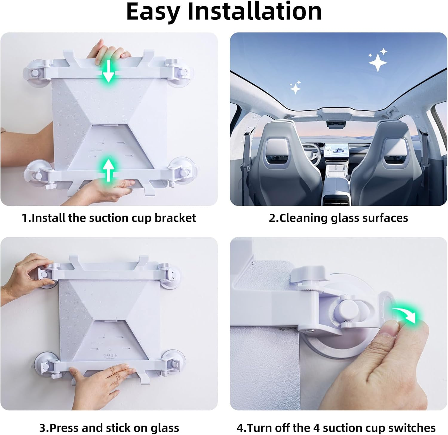 Starlink Mini Sunroof Suction Cup Bracket White Starlink Mini Car Bracket, Strong Suction Cup, 180 &deg; Adjustable, Suitable for Cars, Windows, Sunroofs, Motorhomes, and Boats. image number 5
