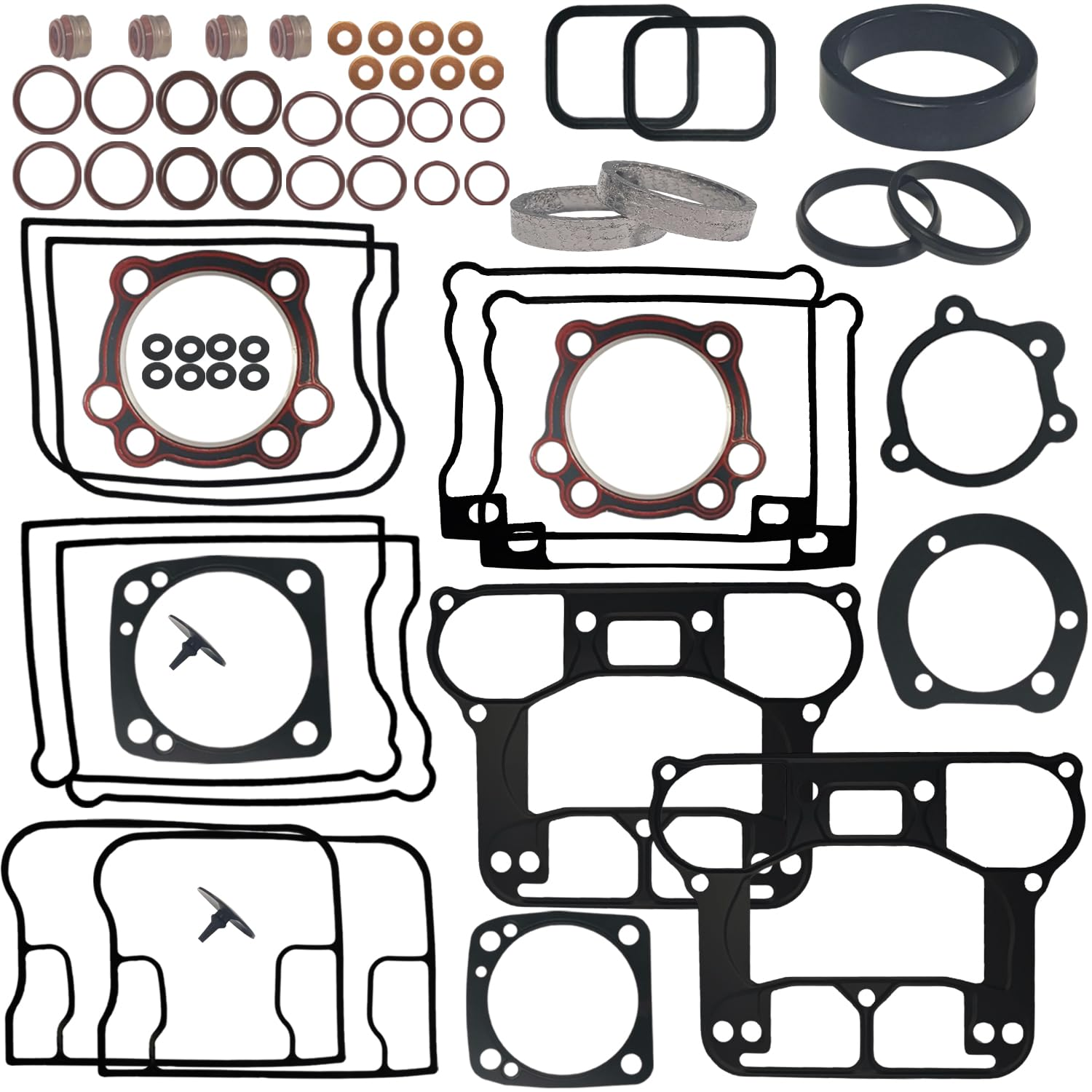 Top End Gasket Kit Compatible with Harley-Davidson EVO Big Twin 80Ci 1340CC Dyna Low Rider Super Glide Wide Glide Tour Glide Softail FXST 1984-1998 image number 2