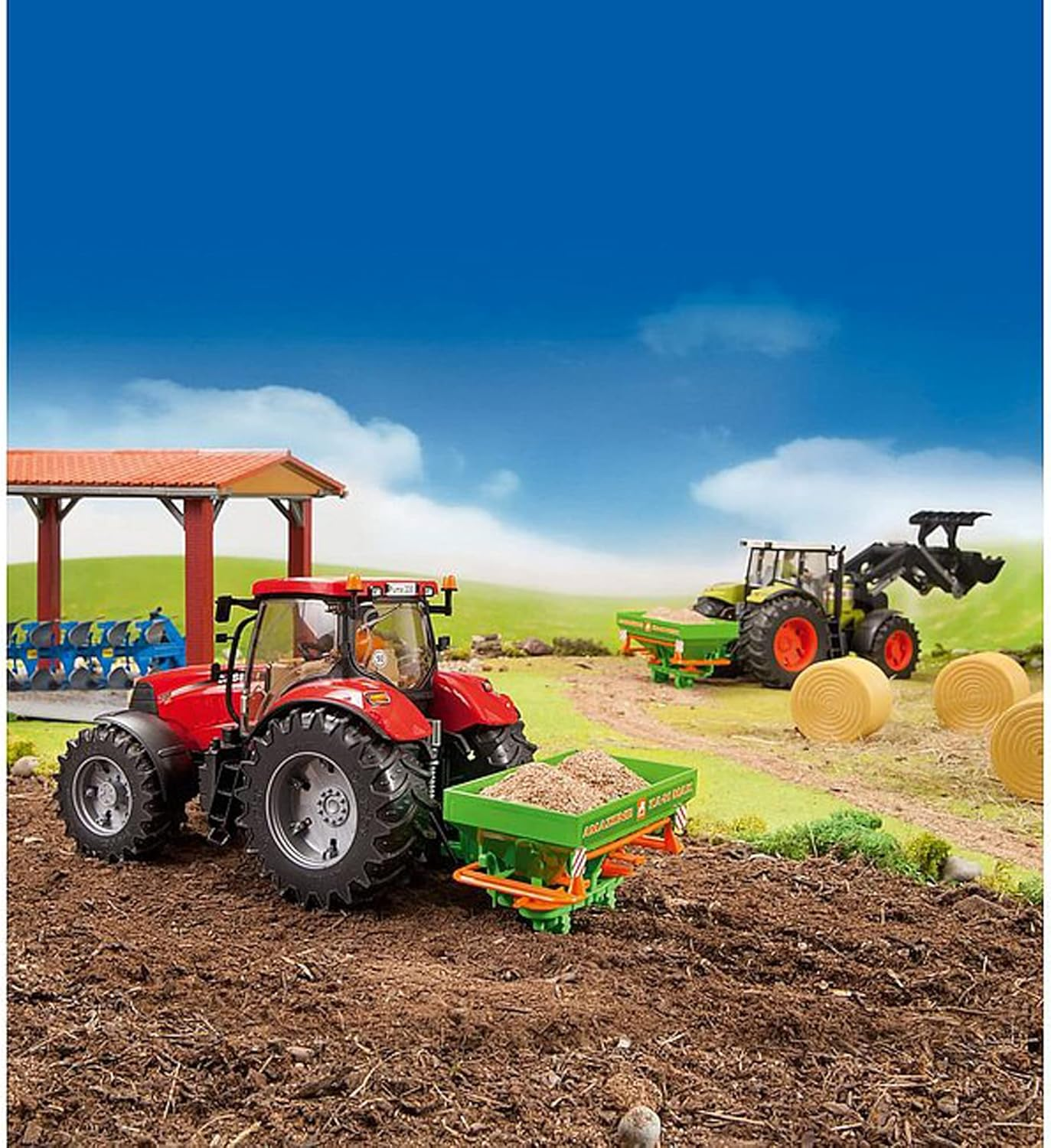 Bruder Amazone ZA-M Max Fertilizer Spreader Toy, Fertilizer Spreader, 1:16 Scale, 3+ Years, Unisex, Children