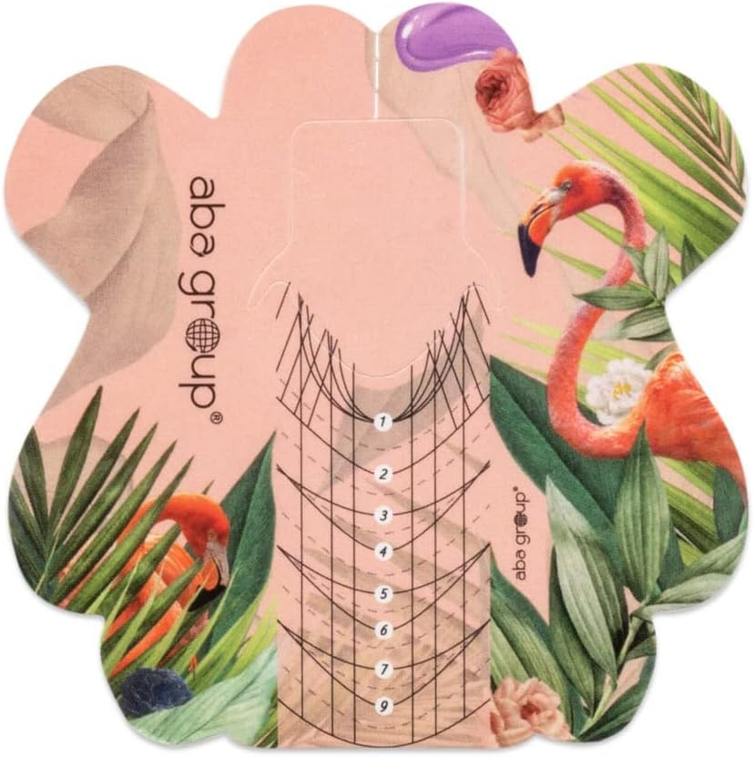 Aba Group Shapes/Master Stencils for Extending Nails Nail Stencils Nail Extension Shapes Self-Adhesive Nail Stencils Gel Shapes Nail Stencils Nail Stencils 500 Pieces (Flamingo) image number 2