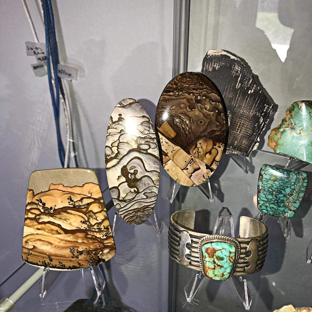 Acemedia Mini Acrylic Easel Stands, 12 PCS Clear 2.64 Inch Coin Display Easel Holder Displaying Coins Pocket Watches Capsules Challenge Medals Casino Chips image number 1