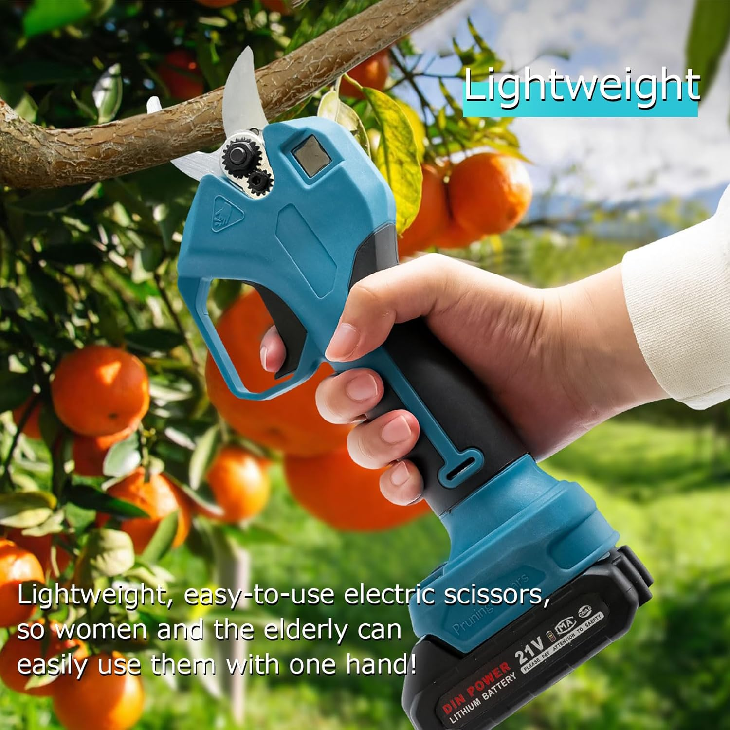Electric Pruning Shears, Portable Cordless Rechargeable Pruning Shears with 2 Set 2000Mah Large Capacity Battery,Suitable for Pruning Garden Fruit Branches, Bonsai,Flowers,25Mm Cutting Diameter image number 2