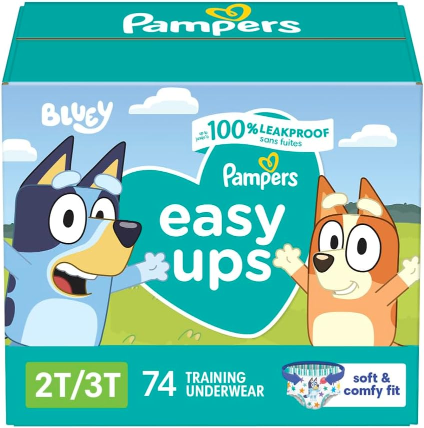Pampers Easy Ups Training Boys Underwear, Size 4 2T-3T, 74 Count image number 2