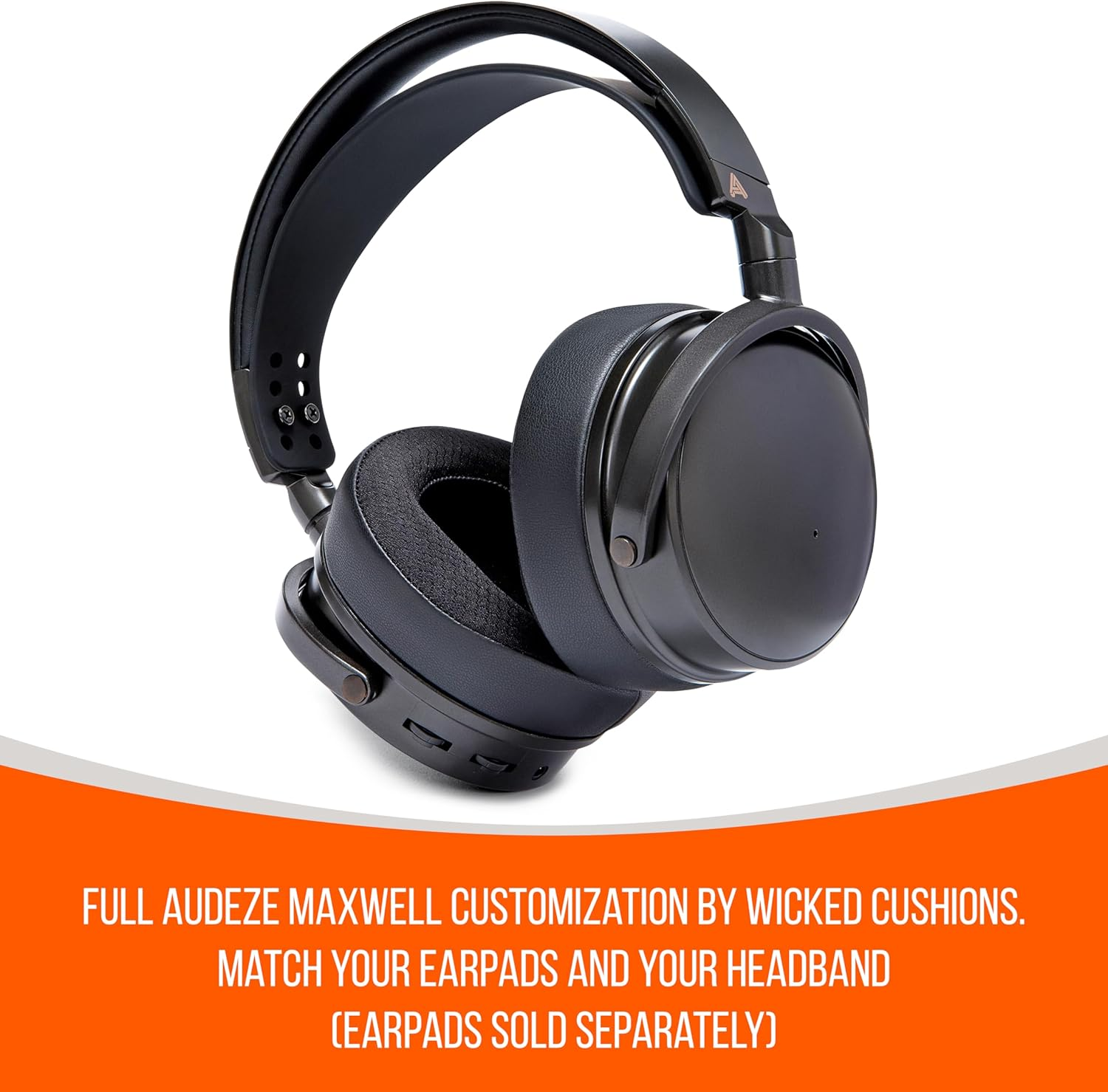 WC Headbandz Maxwell - Upgraded Silicone Headband for Audeze Maxwell 1 and 2 by Wicked Cushions - Enhanced Flexibility, Comfort, and Style with Matching Earpad Designs | Black - Black image number 6