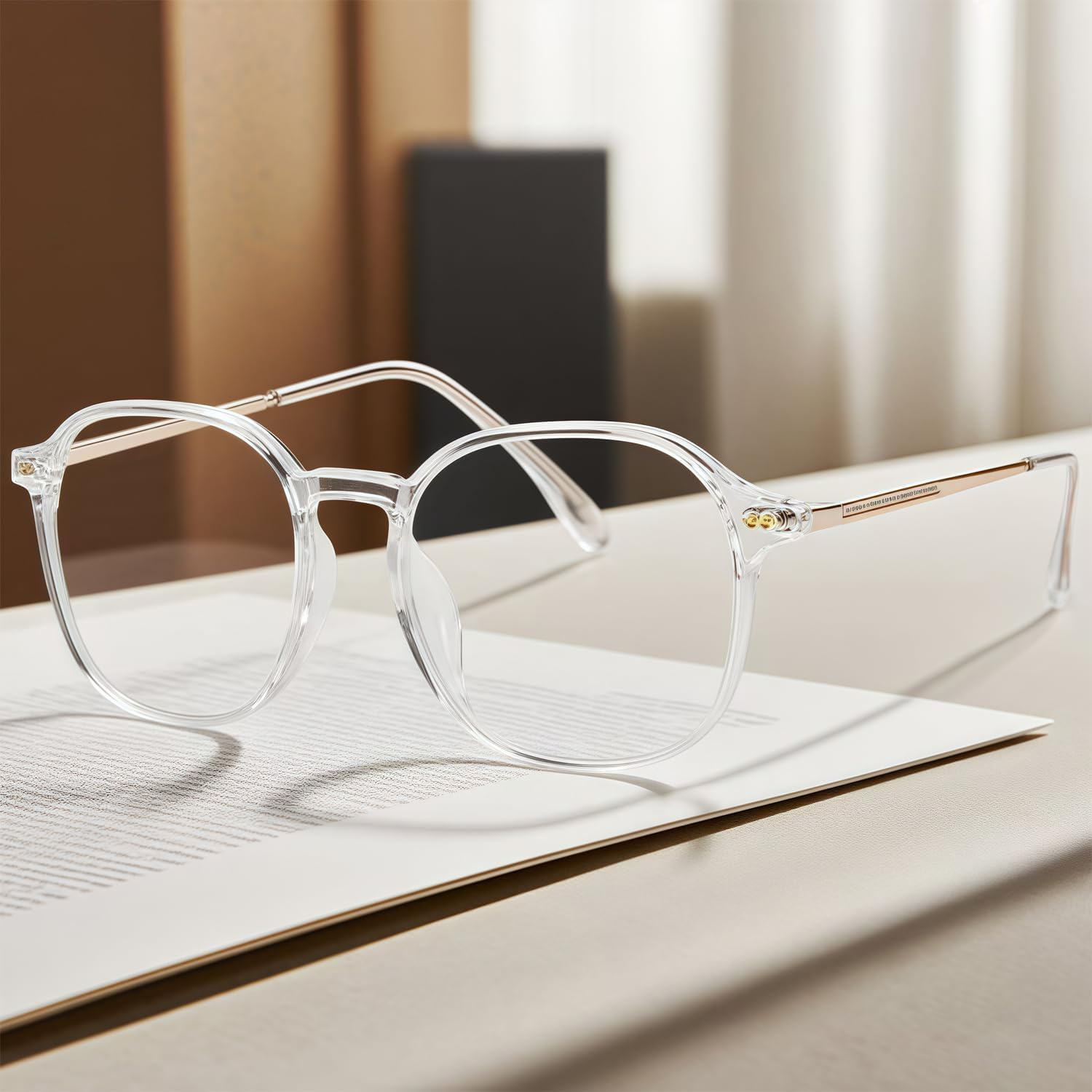 Reading Glasses for Women/Men, Eyeglasses, Computer Eye Glasses, Cheaters，Anti Glare Blue Light Blocking Glasses,Sturdy Eyeglasses，Comfortable Fit,Anti Eyestrain image number 5