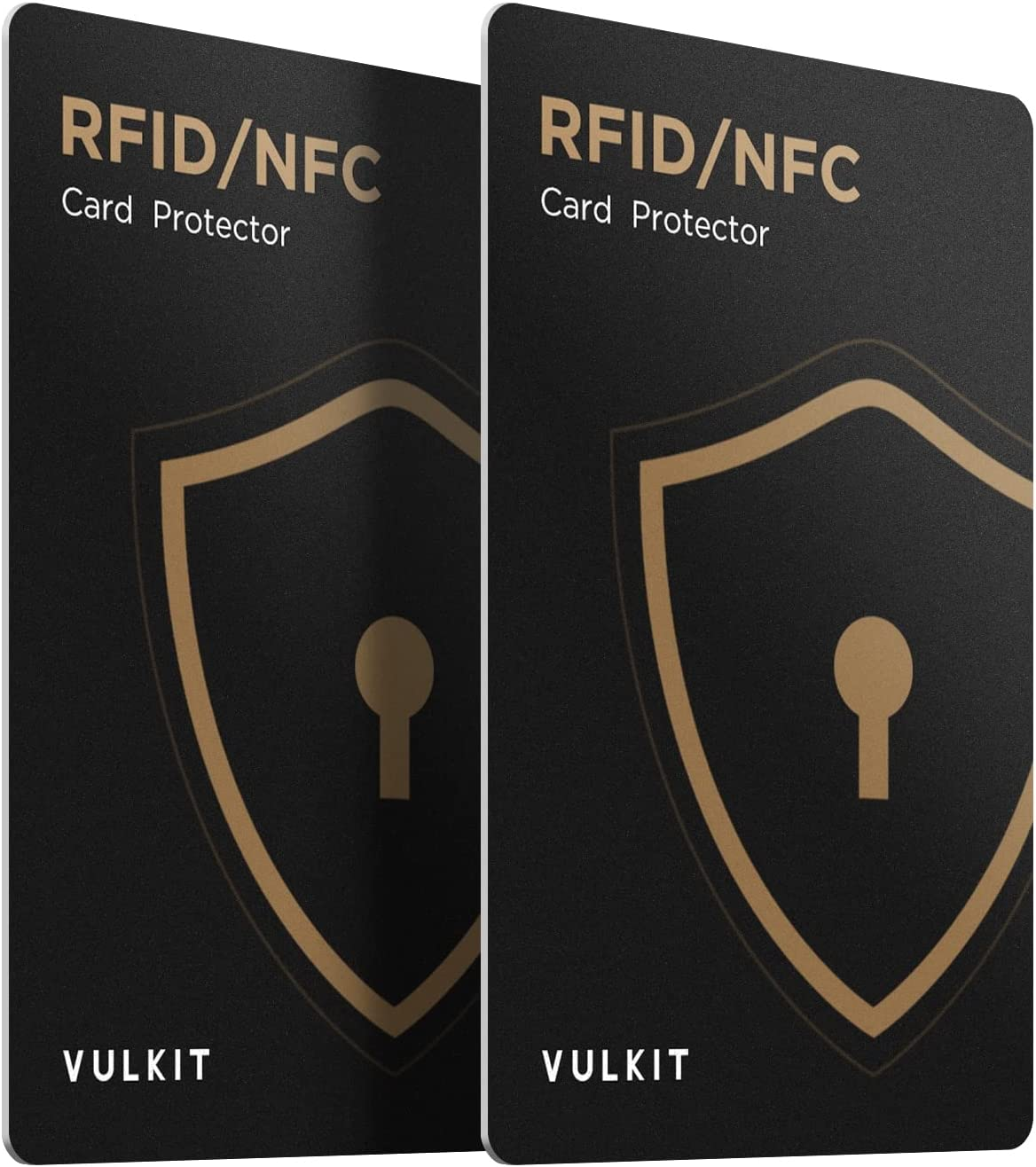 VULKIT RFID Blocking Cards 2 Pack Credit Card Protectors NFC Contactless Cards Protection for Business & Travel Wallet