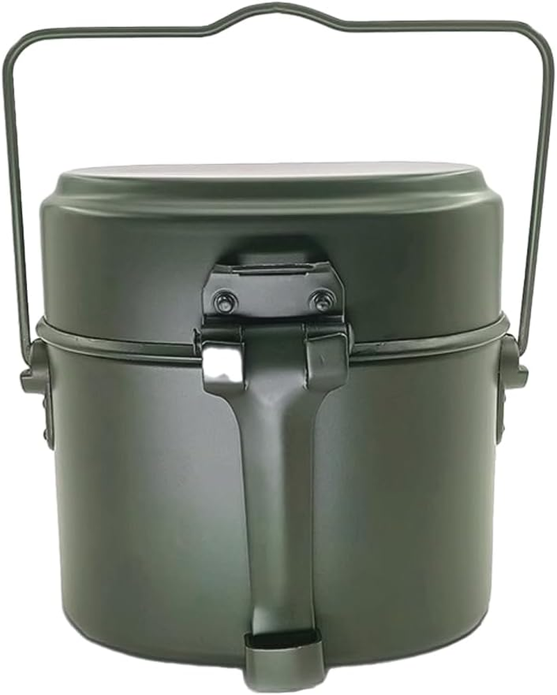 AIMALL German Style Folding Aluminium Mess Tin 6.89In Military Lunch Box Outdoor Camping Hiking Pot Multi-Functional Portable Cookware with Handle image number 6