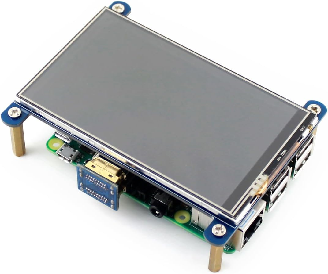 Waveshare 4 Inch HDMI LCD Display 800X480 Resistive Touch IPS Screen Supports Raspberry Pi