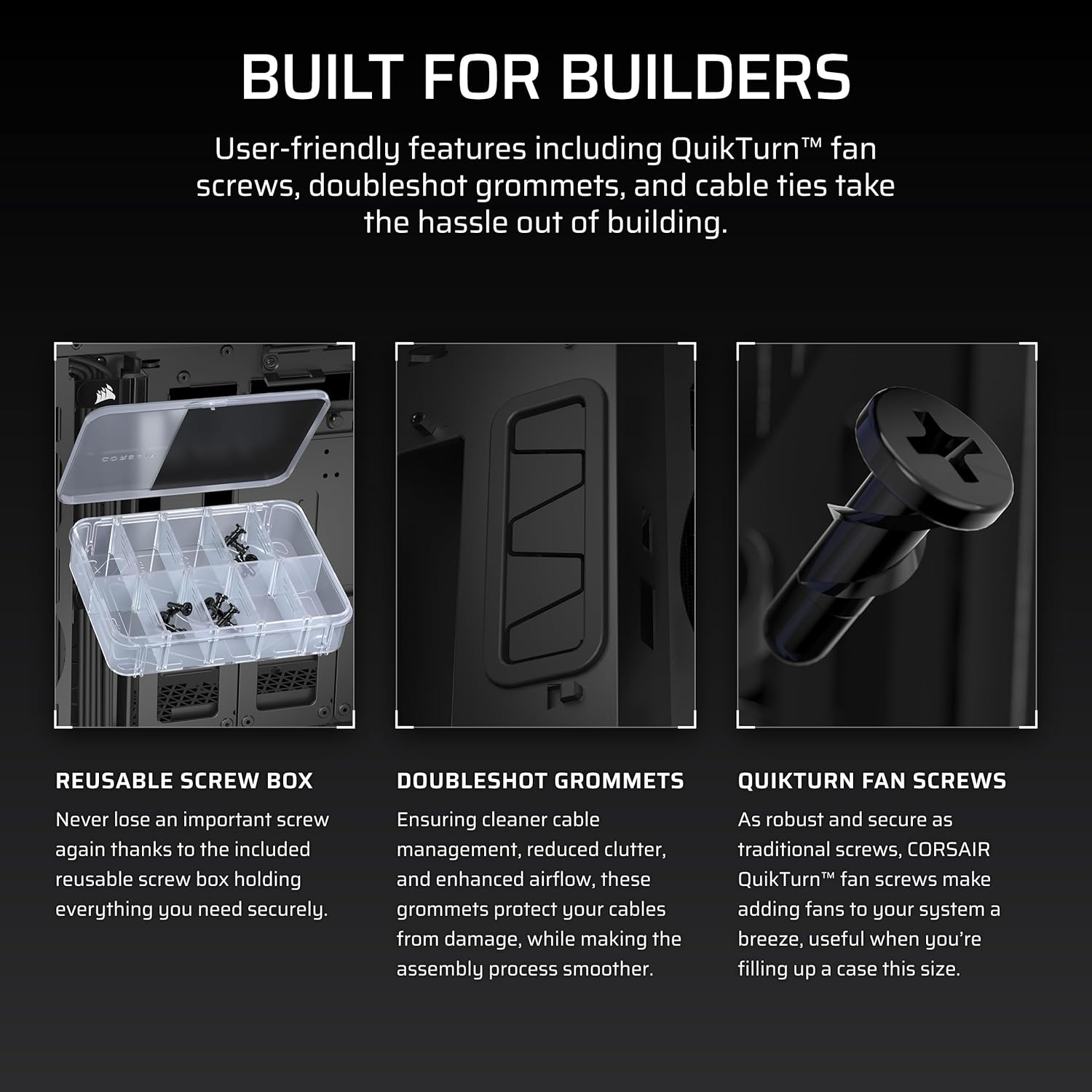 CORSAIR Icue Link 5000T LX RGB Mid-Tower ATX PC Case &ndash; 3X Pre-Installed LX120 RGB Fans, Integrated Aurora RGB Light Strips, Spacious Interior, Icue Link System Hub Included &ndash; Black - Black image number 6