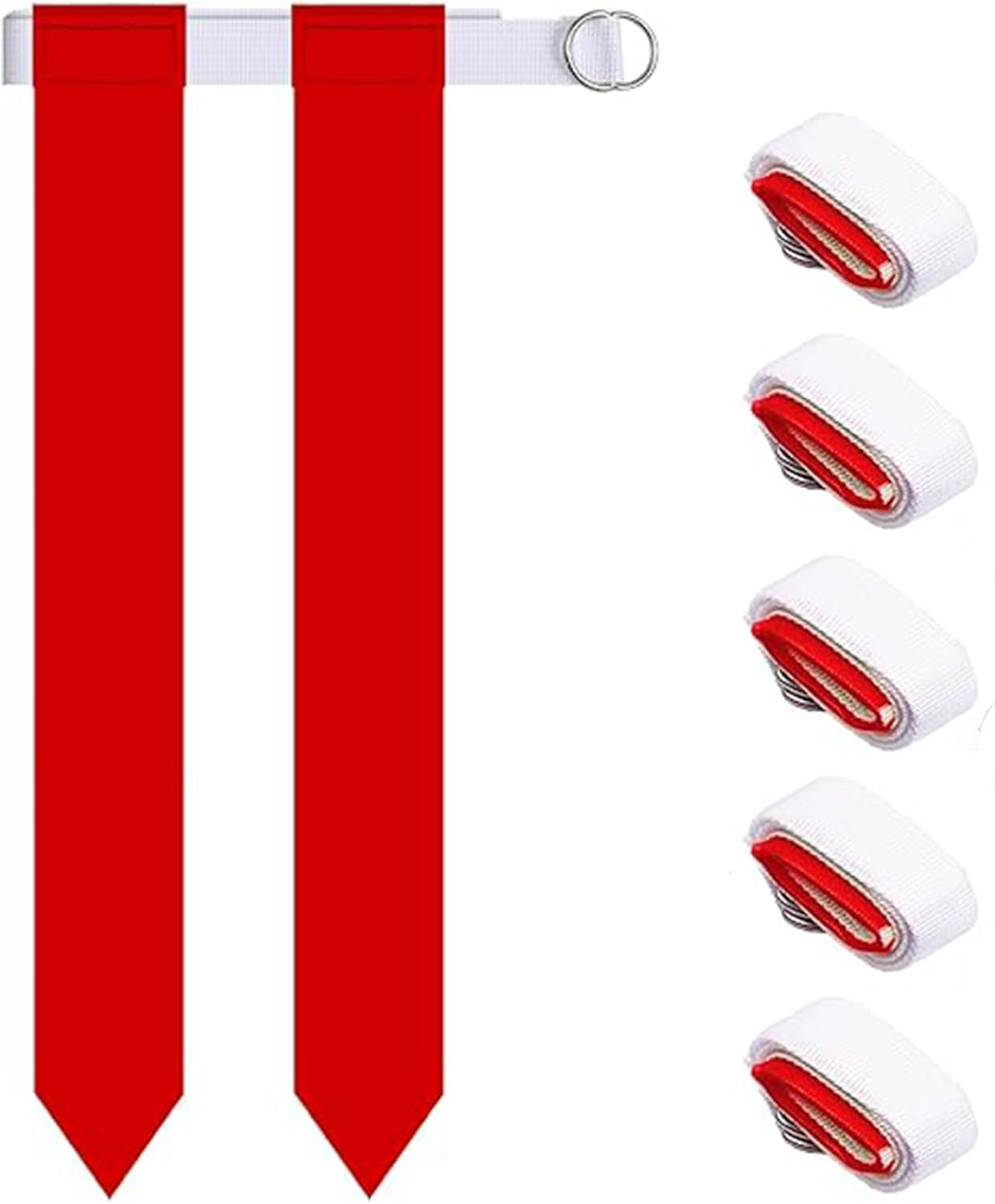 5PCS Rugby Training Flag, Football Kit Small Football Flag Football Belts Football Rugby Training Accessory Set Rugby Training Accessory image number 2