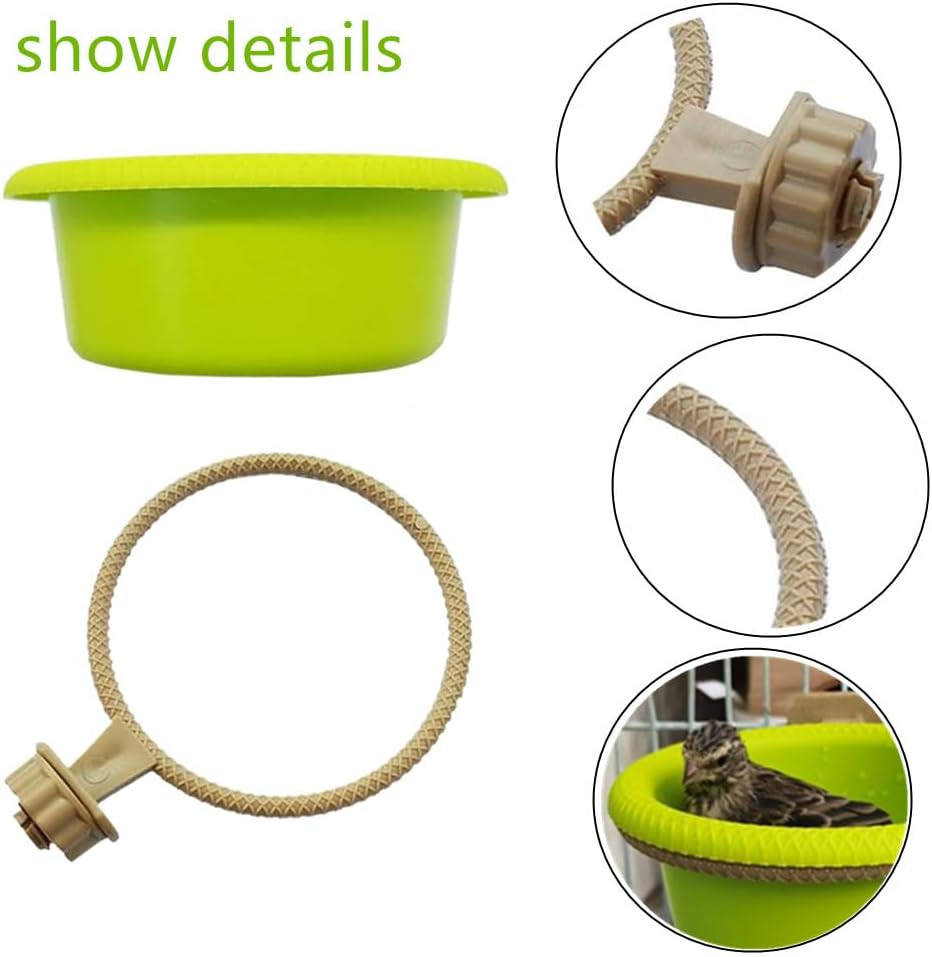 Granmagazz Bird Bath for Cage Universal Non-Slip Bird Cage Bath,Multi-Function Caged Bird Bath Bird Cage Parrot Supplies Bathing Tub, Pet Bird Bath with Stand Bird Bath for Hang inside Cage Birdbath image number 1