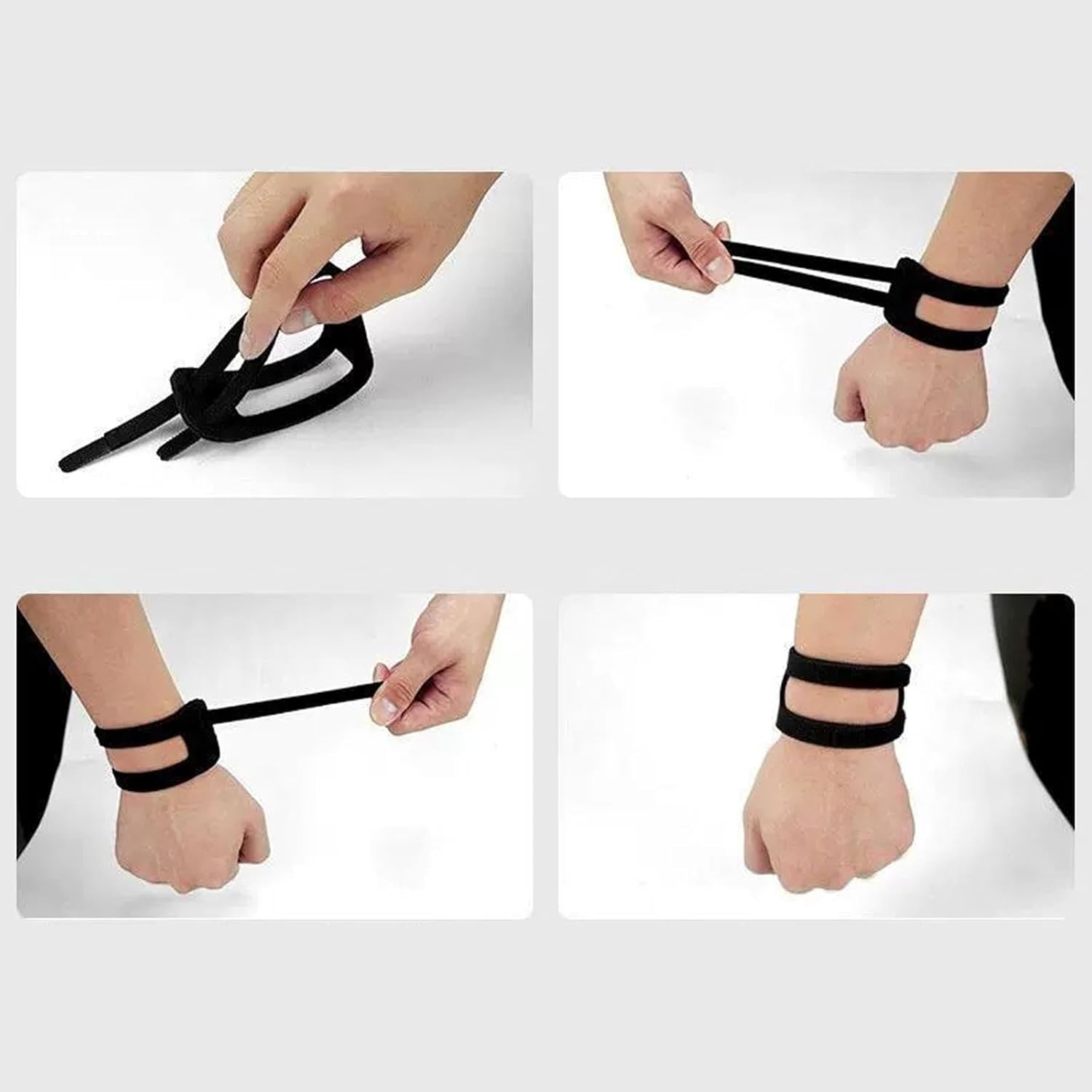 TFCC Wrist Brace for Weight Bearing Support, 2 Pcs Left and Right Wrists Adjustable Black Straps