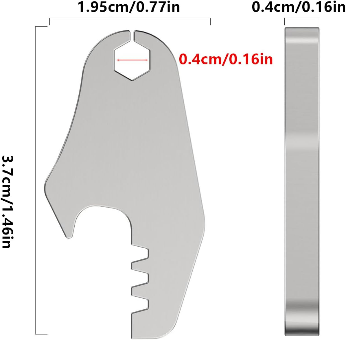 Frfik Titanium Key Ring, Small Heavy Duty Pendant, Pocket Beer Bottle Opener Keychain, for Outdoor Hiking Picnic Travel Fishing Daily Office Wallet Backpack Handbag Adults Men Dad