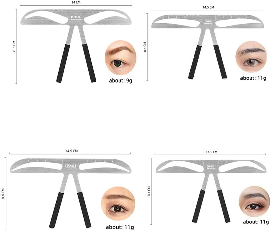 AIMALL Brow Stencil Shaper Tattoo Eyebrow Kit Ruler 3D Balance Template Makeup Tool for Makeup Artists and Beginners image number 4