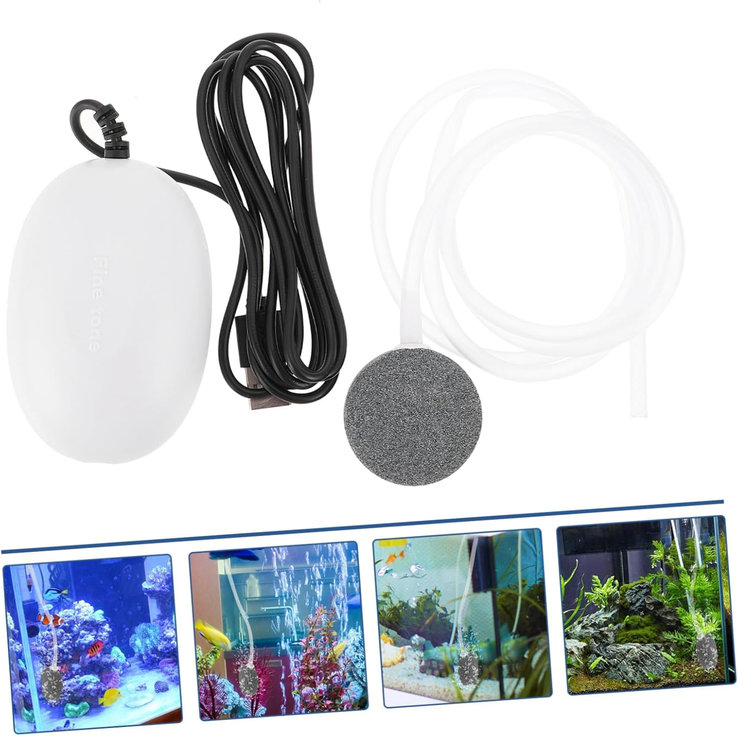 Angoily 1Set Usb Air Pump for Fish Tanks Portable Aquarium Oxygen Pump Air Tube Quiet and Efficient for Aquatic Plants and Pet Fish for Home and Outdoor Use image number 5