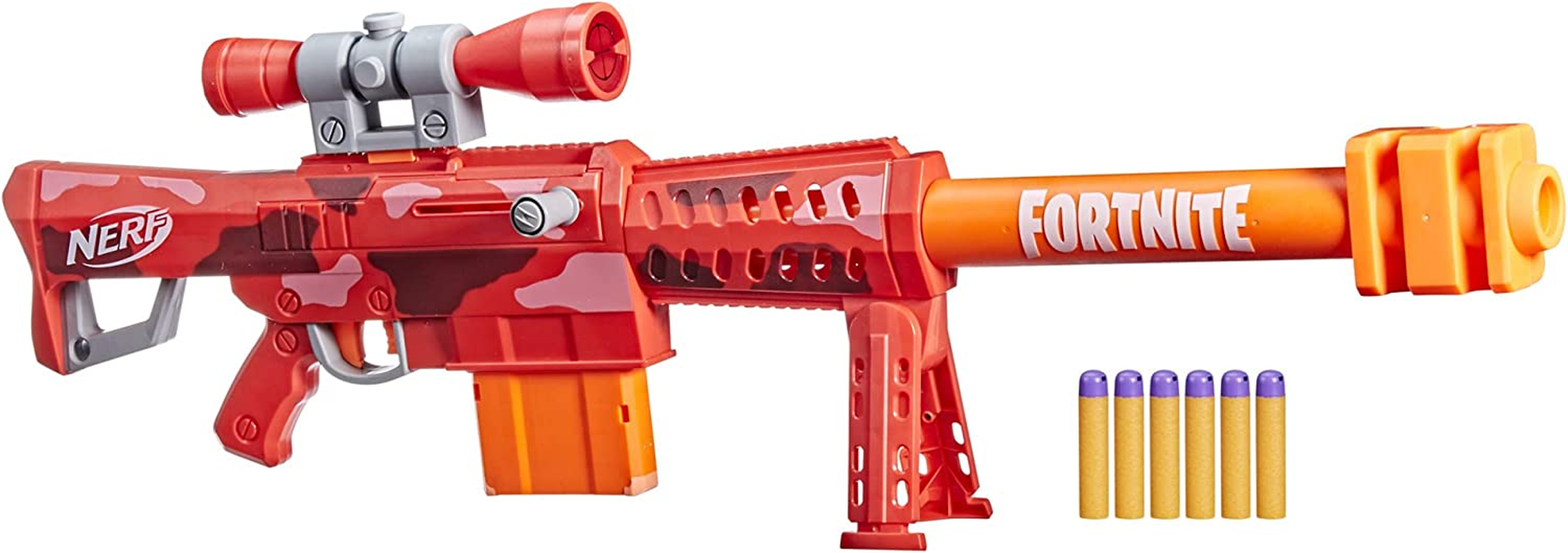 NERF  - Heavy SR Blaster - 43" (1.1M) Long - 6 Mega Darts - Bolt-Action - Removeable Scope - Inspired by Video Game - Outdoor Games and Toys for Kids - Boys and Girls - F0928 - Ages 8+ image number 3