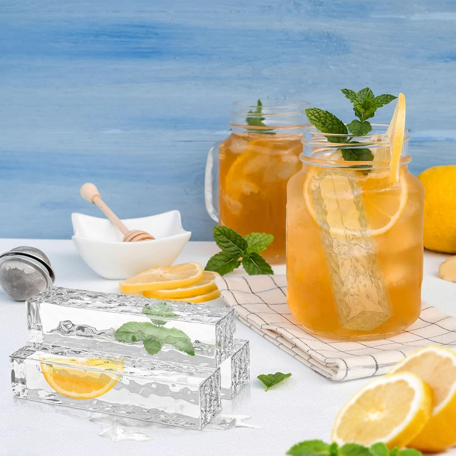 Silicone Ice Cube Trays Large for Whisky, Collins Ice Cube Mold Tray Also Used for Butter Mold, 2 Count image number 4