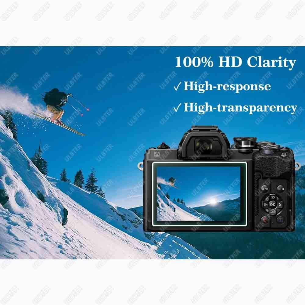 Screen Protector Appliable for Olympus E-M10 Mark IV III II I Camera & Hot Shoe Cover, ULBTER 0.3Mm 9H Hardness Tempered Glass Flim, Anti-Scrach Anti-Fingerprint [3Pack]