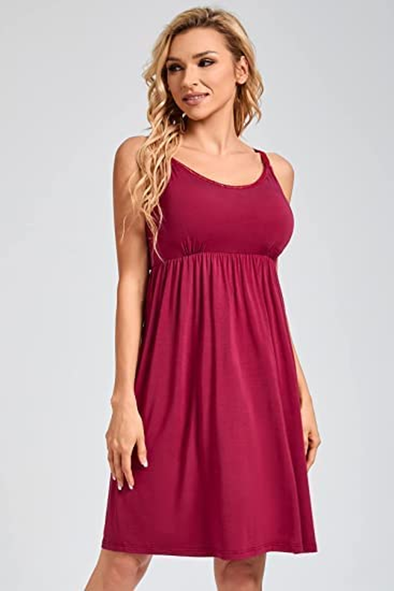 Sosolism Women'S Nursing Nightdress with Padded Lace Trim Breastfeeding Dress Adjustable Strap Maternity Nursing Dress image number 5