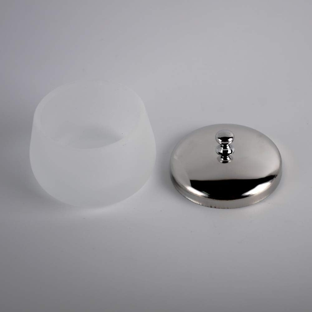 2 Pieces Matte Glass Dappen Dish with Stainless Steel Lid Nail Art Acrylic Powder Nail Art Tools Glass Cup Glass Dappen Cup