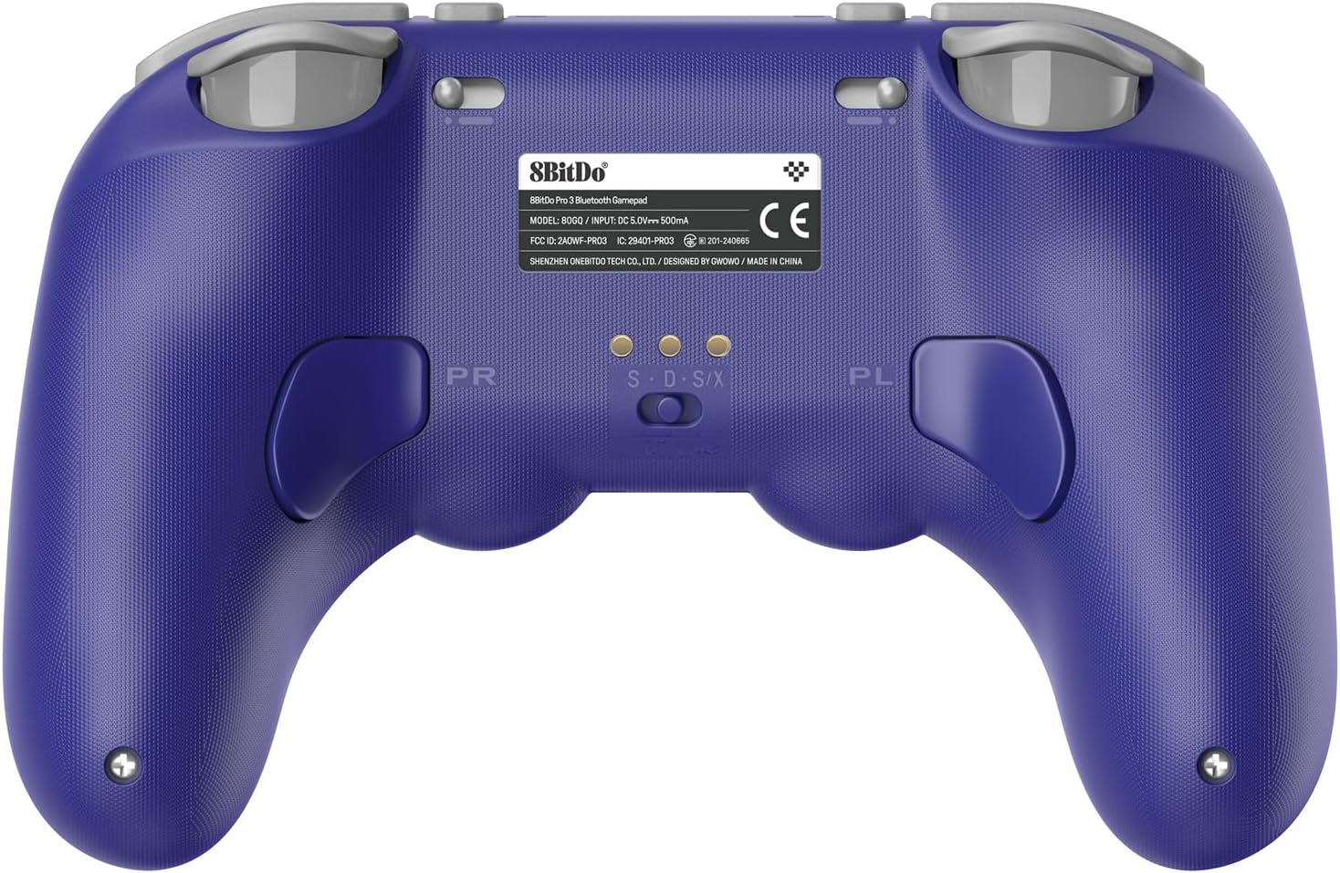 8Bitdo Pro 3 Bluetooth Controller for Switch/Switch 2 &ndash; TMR Joysticks, Swappable ABXY Buttons, Pro Back Buttons, Charging Dock, Hall Effect Triggers, for Windows, Apple, Steamos, Android (Purple) - Purple image number 6