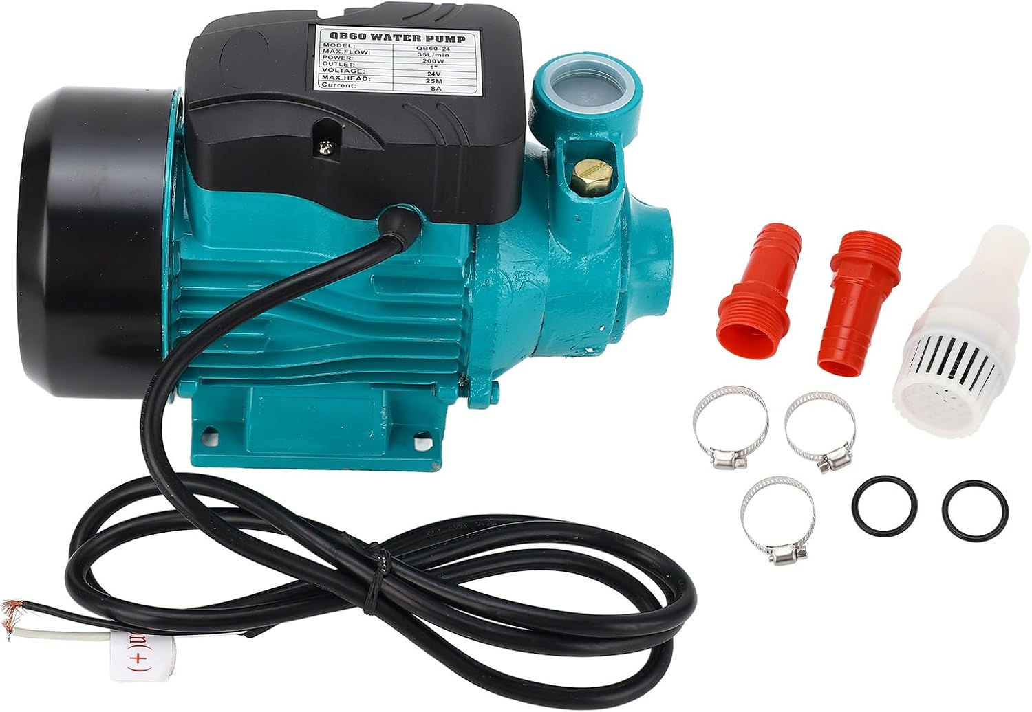 Transfer Water Pump, 12V 24V Solar Water Pump, 25M Lift Self-Priming Pump, Solar Water Supply Vortex Pump for Shallow Well Jet, Irrigation Transfer, 35L/Min, Sturdy Construction