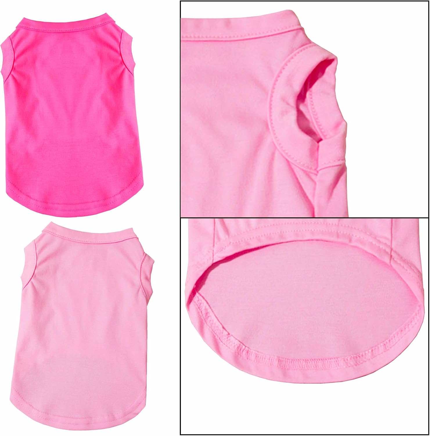 2Pcs Plain Small Dog Shirts for Female Blank Shirts Clothes Soft Stretchy Fit for Extra Small Medium Puppy Girl Clothes image number 4