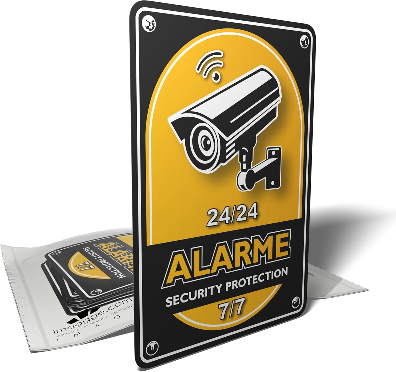 Home Security Camera Protective Sticker 8 Rectangular Stickers 10.5 X 7.4 Cm