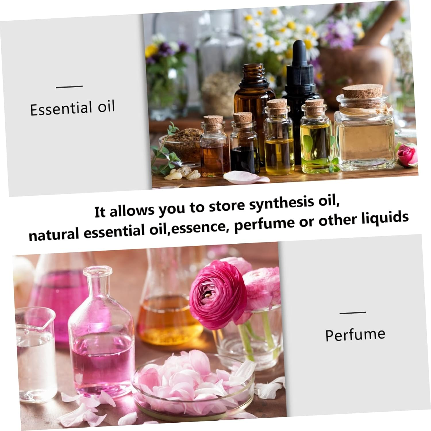 Beavorty Ceramic Essential Oil Perfume Bottle for Subpackaging Compact Dropper Bottle Spray Function for Travel Toiletry Needs