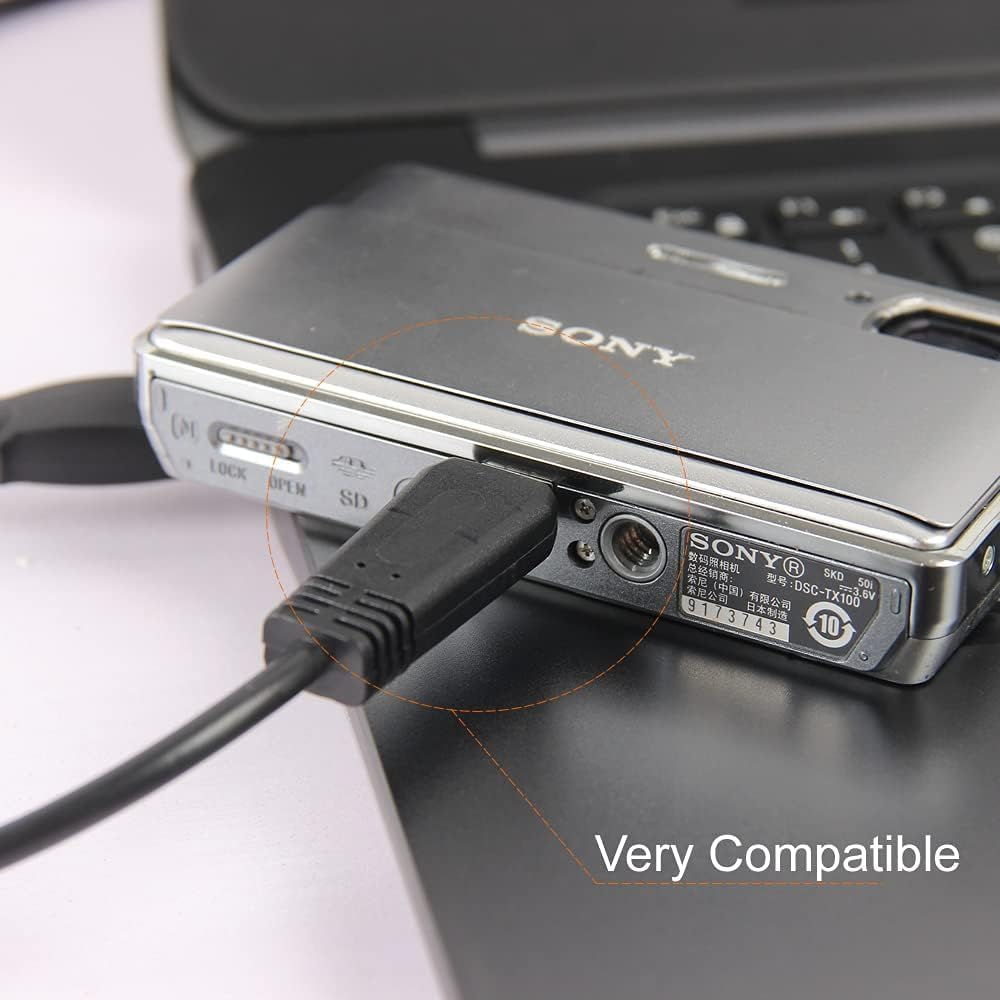 VMC-MD3 Type 3 Digital Camera USB Data Charger Adapter Cable Cord for Sony Cybershot DSC-HX100 HX7V DSC-HX9 HX9V DSC-WX10 WX9 WX7 DSC-W360 DSC-W570 W560 image number 5