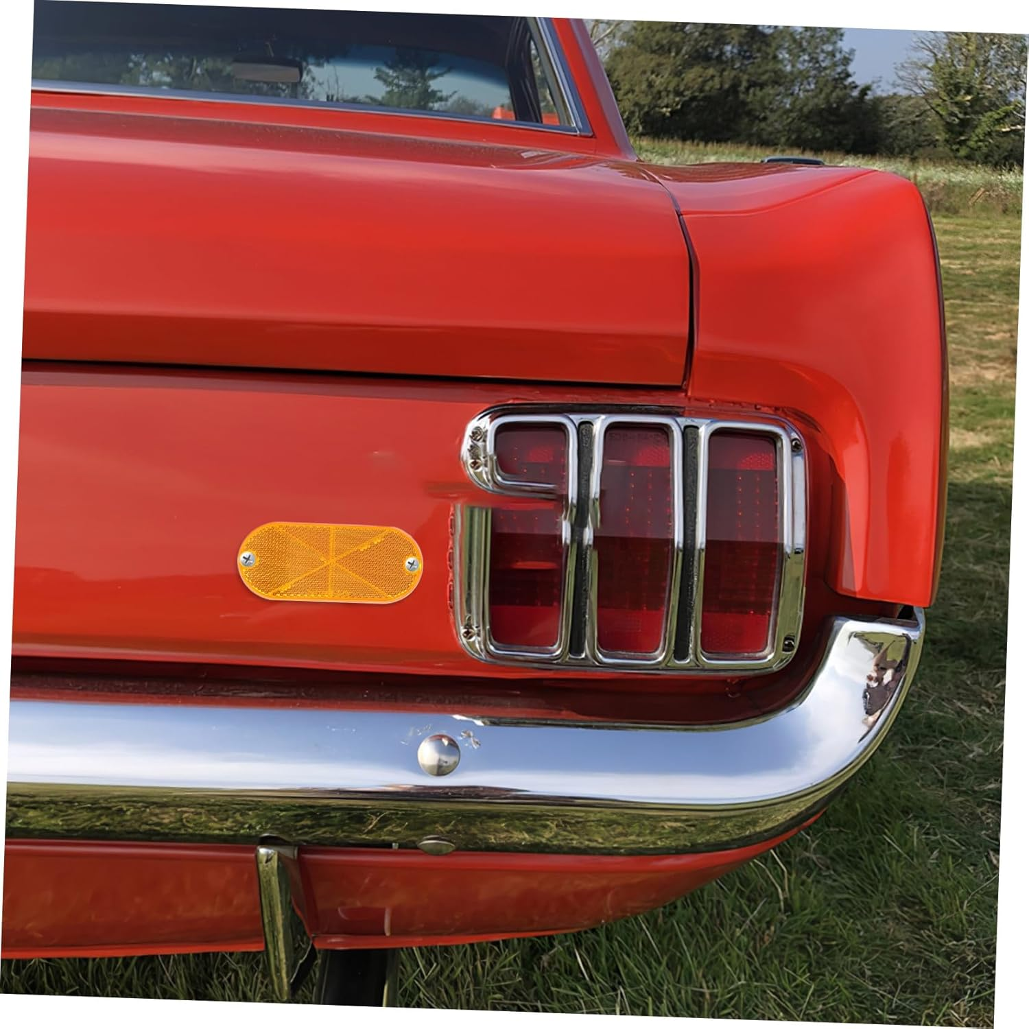 ABOOFAN 10Pcs Oval Trailer Reflective Marker Stickers Amber Post Reflectors for Driveway Fence and Car Trailer Safety image number 5