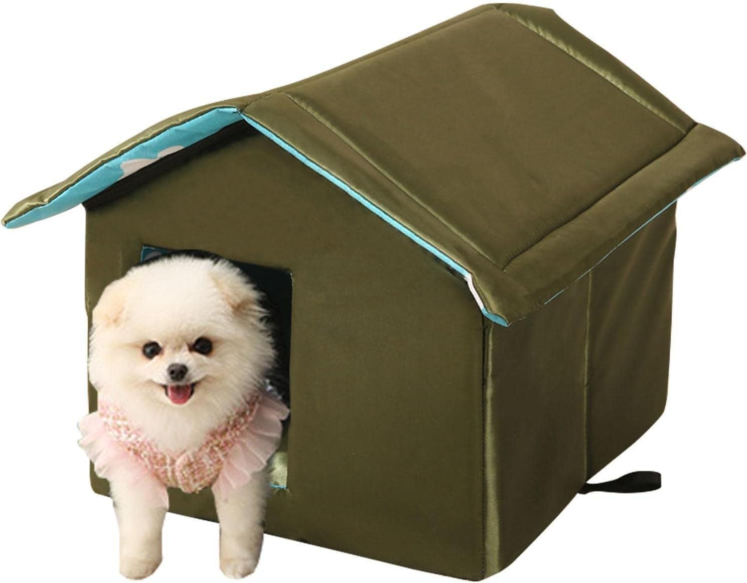 Outside Cat House | Portable Outdoor Cat Bed with Removable Soft Mat - Weatherproof Cat Houses for Outdoor Cats Dogs and Small Animals image number 3