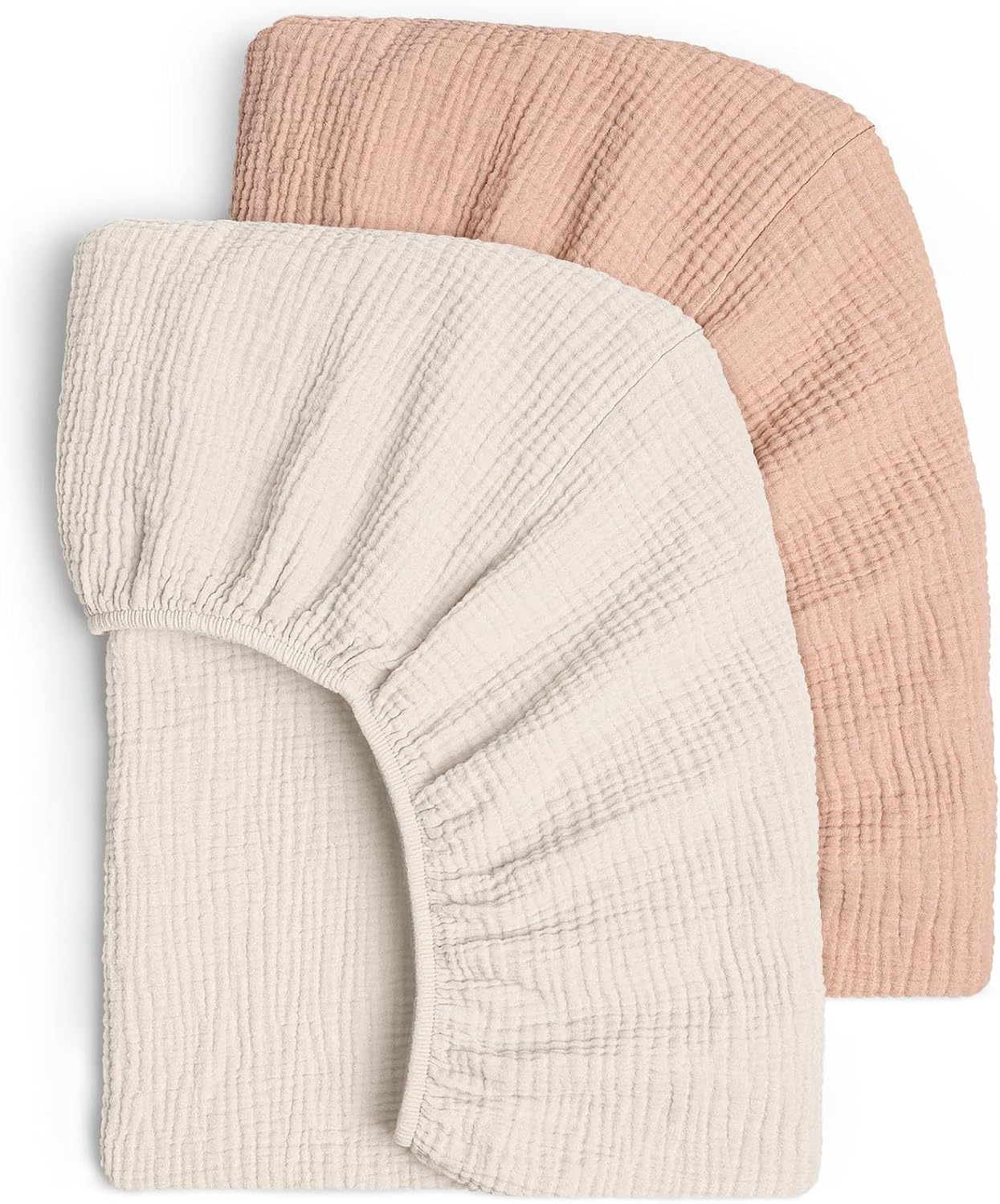 Lulu Moon Muslin Crib Sheets - Fitted Crib Mattress Sheets for Boys and Girl - 28"X 52", 2 Pack