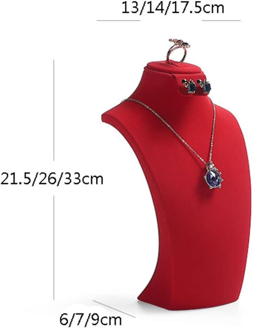 Jewelry Stand Jewelry Bust Display Necklace Bust Stand Holder Chain Storage Display Mannequin Bust Home Organisation Jewelry Organizer Girls Women Jewelry Holder Jewelry Display (Color : Green, Size image number 5