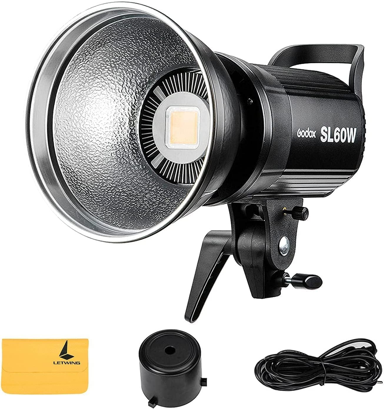 Godox SL60W SL-60W Studio LED Continuous Video Light with RC-A5 Remote, CRI95+ Qa>90 Dimming Bowens Mount Led Photography Light Daylight 5600K, for Video Recording Wedding Outdoor Shooting image number 3