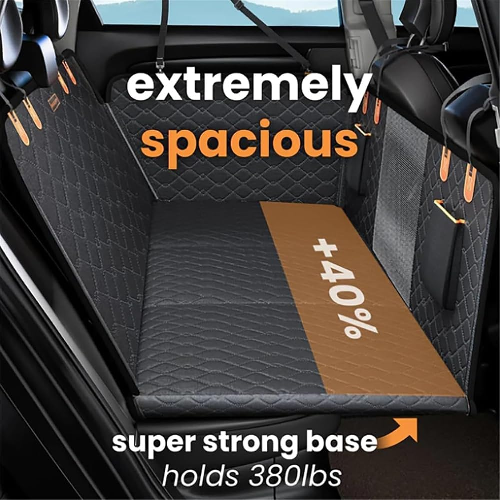 Pet Cruiser Hard Bottom Car Seat, Pet Cruiser Hard Bottom Car Seat Extender, Back Seat Pet Cover, Waterproof Dog Car Seat Cover Hard Bottom Detachable for Family Pet (#1) image number 2