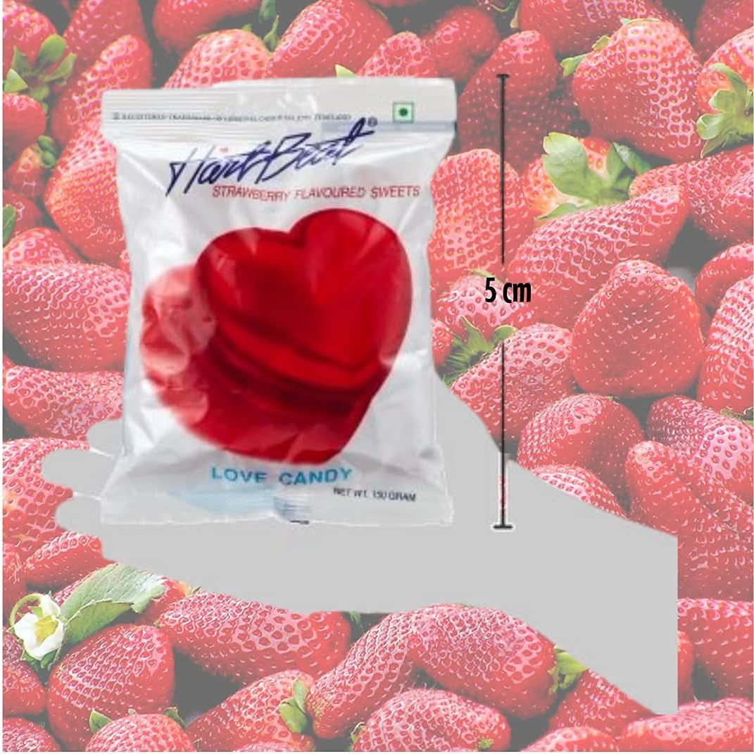 Heart Beat Jumbo Love Candy Strawberry Flavour 6G - 50 Piece Pack image number 4