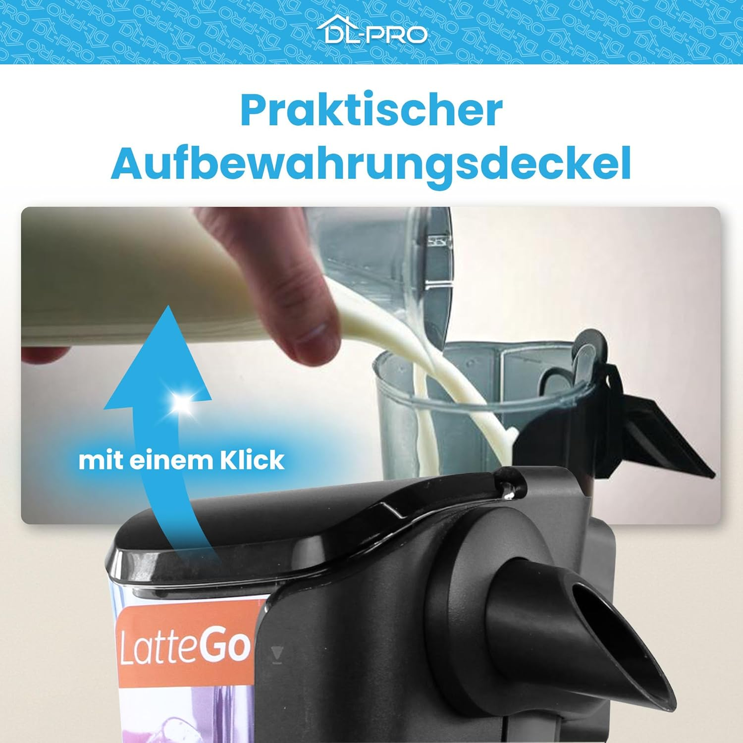 Dl-Pro Milk Container with Lid C Version Milk Carafe for Lattego Fully Automatic Coffee Machine 3200 4300 5000 5400 Series EP2030 to EP5934 for Philips CP1199 Replaces 421945100771 421944083391 image number 6