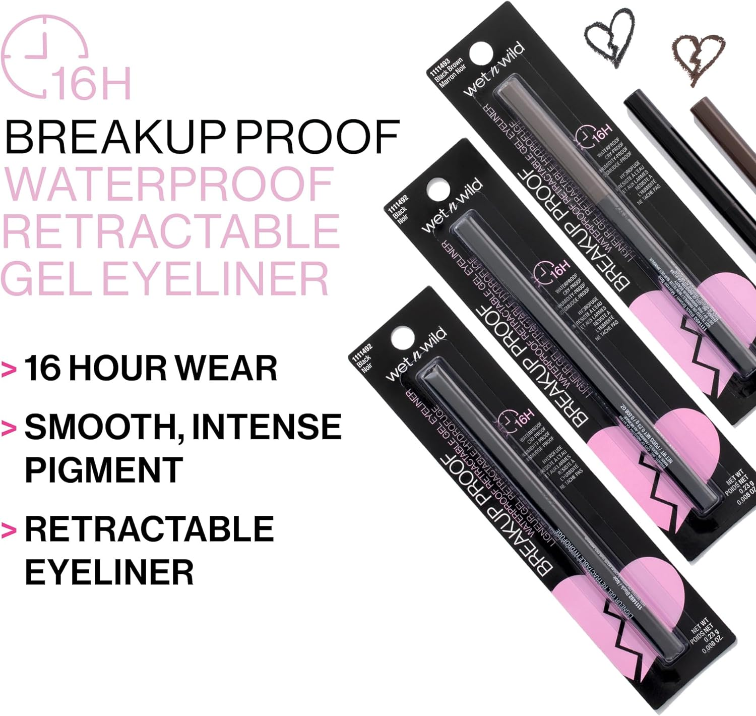 Wet N Wild Mega Last Breakup-Proof Retractable Eyeliner, Blackest Black image number 2
