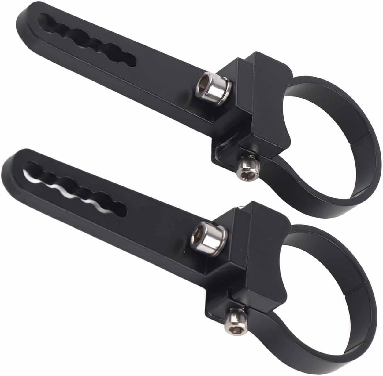 2 Pcs 1"-3" Bull/Roll Bar Mount Bracket Clamps Holder Aluminum Alloy Black Style LED Car Truck off Road Work Light with 2 L Shaped Wrench & 2 Sponge Pads (2In) image number 1