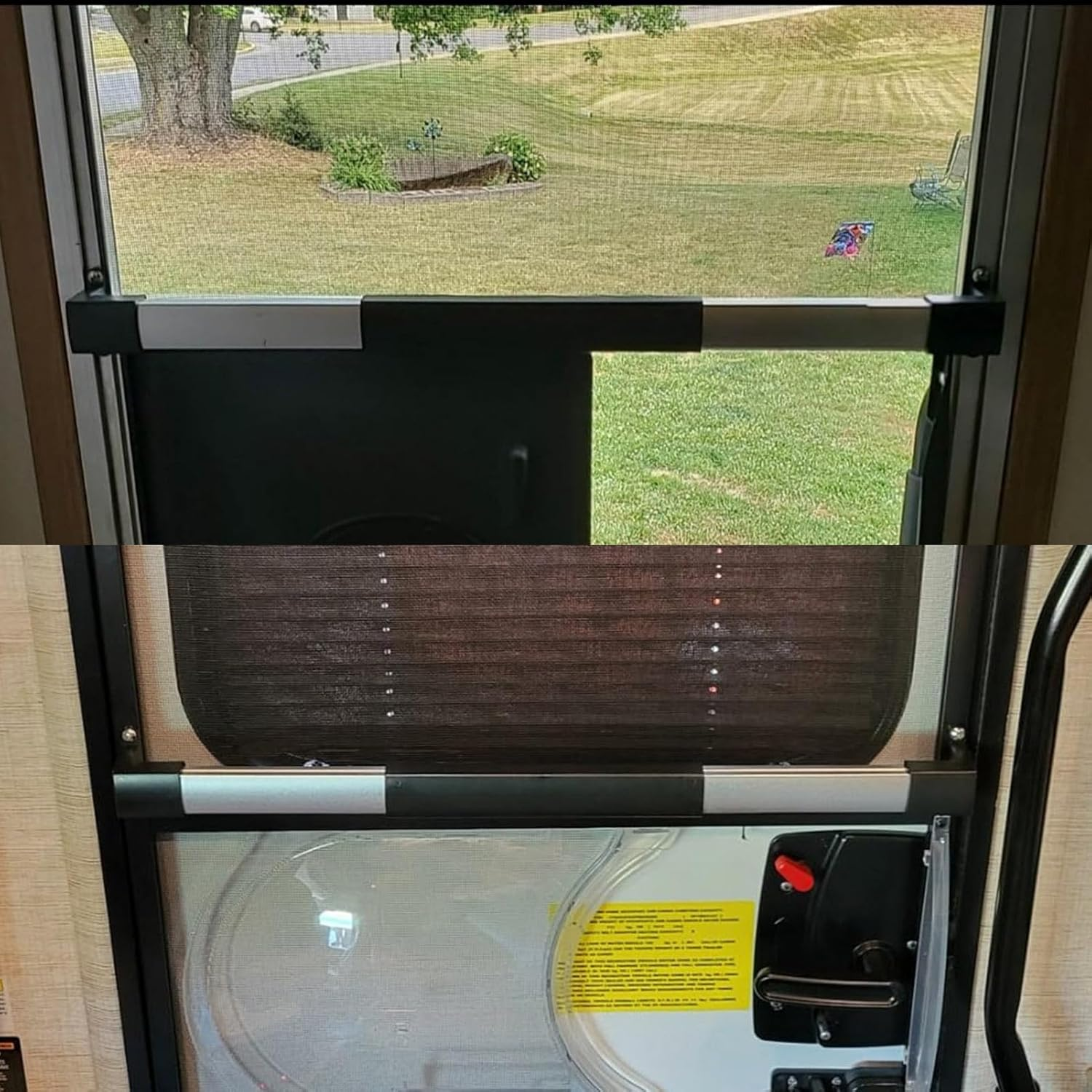 Rv Screen Door Cross Bar, 17Pcs 54Cm to 72Cm Adjustable Aluminium Alloy Rv Door Handle Grab Bar for Trailers, Campers, Caravans, Universal Rv Assist Handle, Rv Accessories image number 3