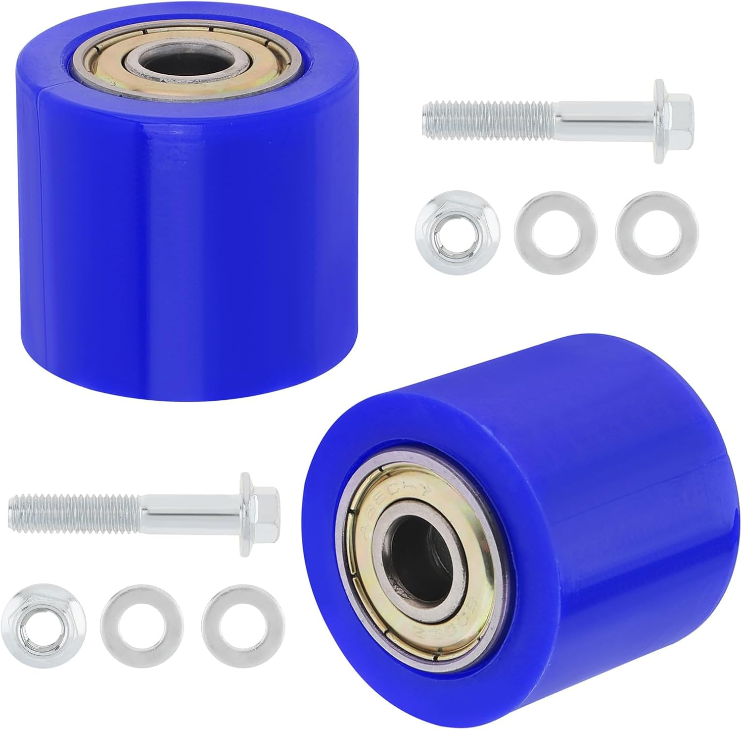 Windance 2PCS 8Mm Chain Tensioner Guide Wheel, Drive Chain Pulley Roller for Dirt Pit Bikes Street Bikes Motorcycles ATV off Road Street Bike (Blue Guide Wheel) image number 1