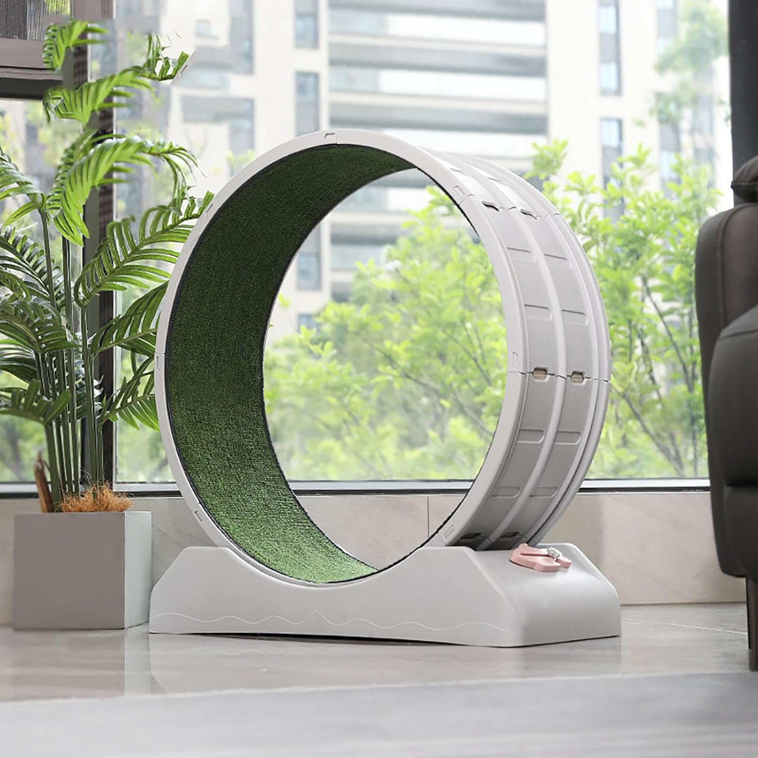 Cat Exercise Wheel for Indoor Cats,31.5 in Diameter with Locking Mechanism, Ultra-Quiet, Promotes Healthy Exercise, for Cat'S Fitness and Health Pink