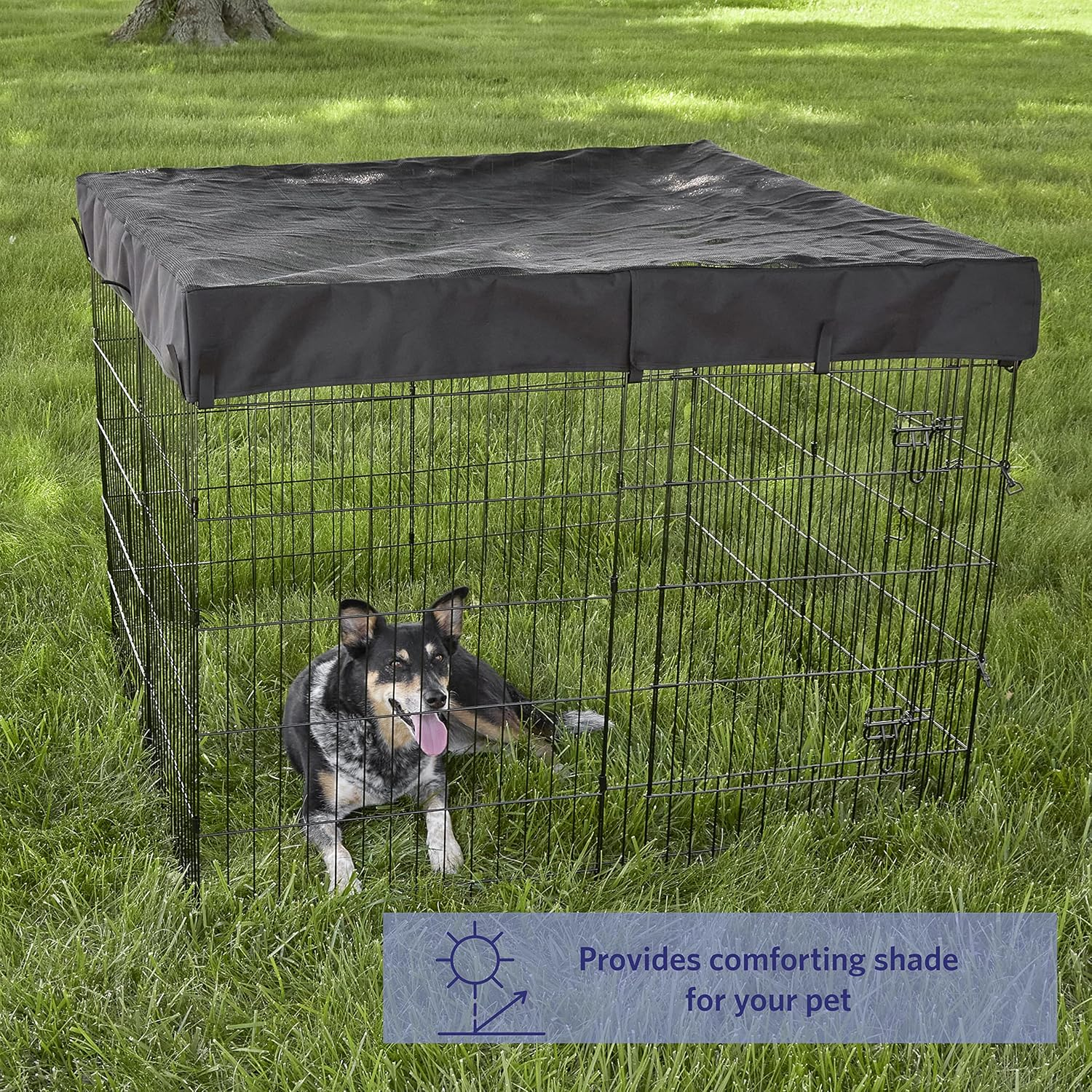 Midwest Homes for Pets Square Exercise Pen Fabric Mesh Top image number 5