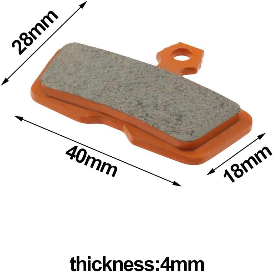 VGOL 2 Pairs Ceramic Brake Pads Compatible with Avid Code R 2011-2014 Compatible with SRAM Code Guide RE 2011+ Bicycle Disc Brake Pads 40X28X4Mm image number 2