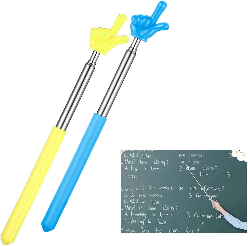 Pointing Stick Finger Shape Funny Extendable Telescopic Teacher Pointer image number 3